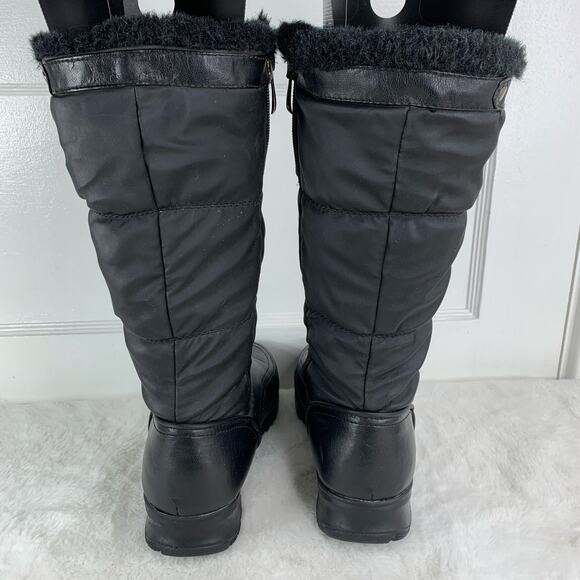 Bass Leather Faux Fur-Lined Winter Boots Women’s Size 9 Black - Picture 3 of 9